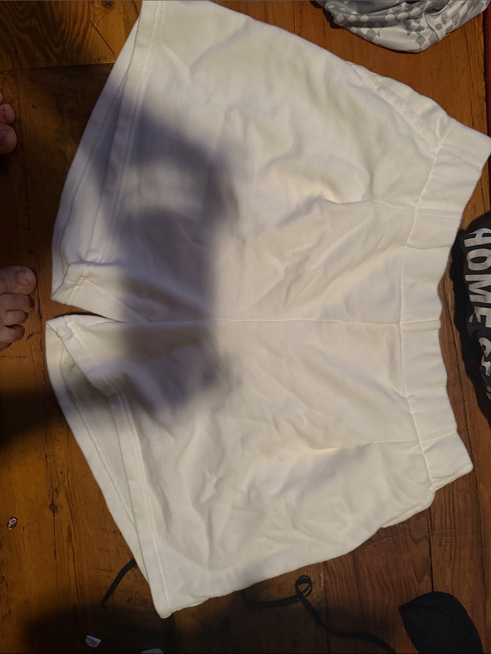 aerie White High-Waist Knit Lounge Shorts